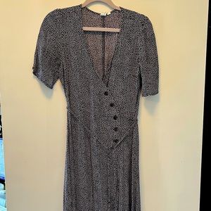 Blue Gap wrap dress, size S